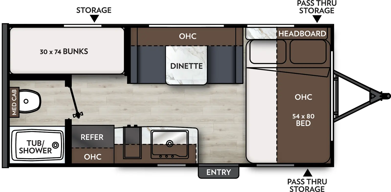 Apex Nano 185BH Floorplan